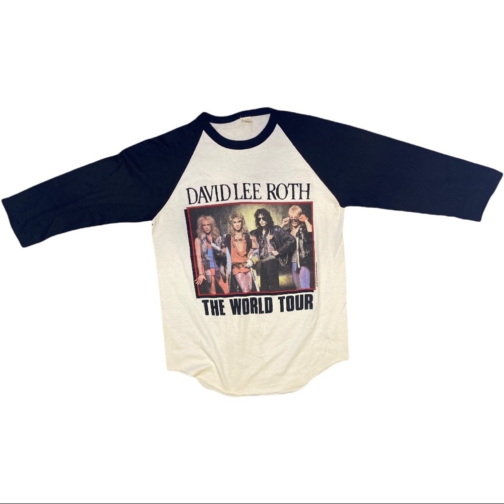 Vintage David Lee Roth World Tour Raglan Style Shirt Large